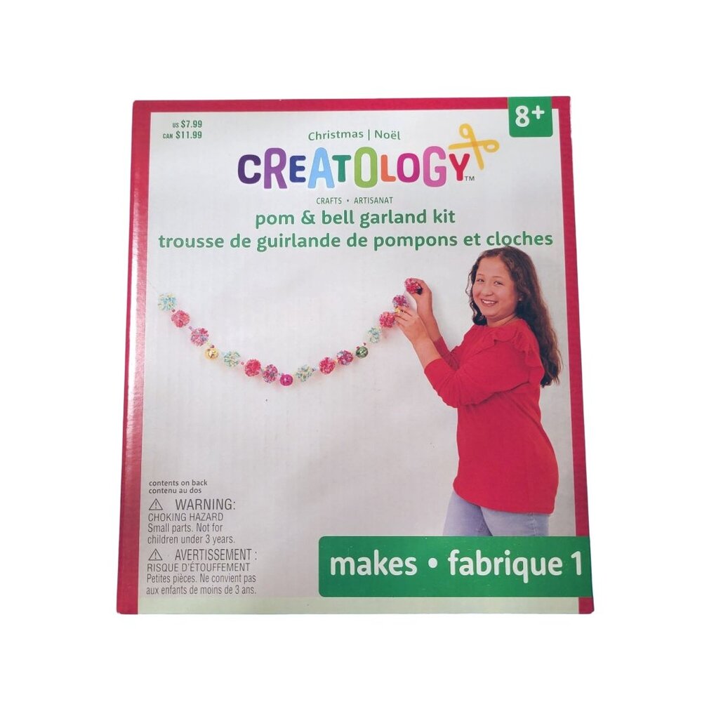Creatology Pom & Bell Garland Kit For Kids 8+ Craft Activity Christmas Decor DIY